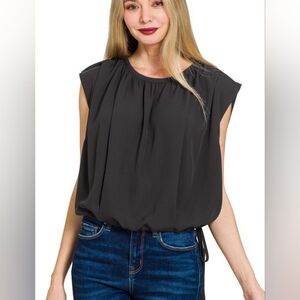 Zenana Drawstring Side Tie Tank‎ Top